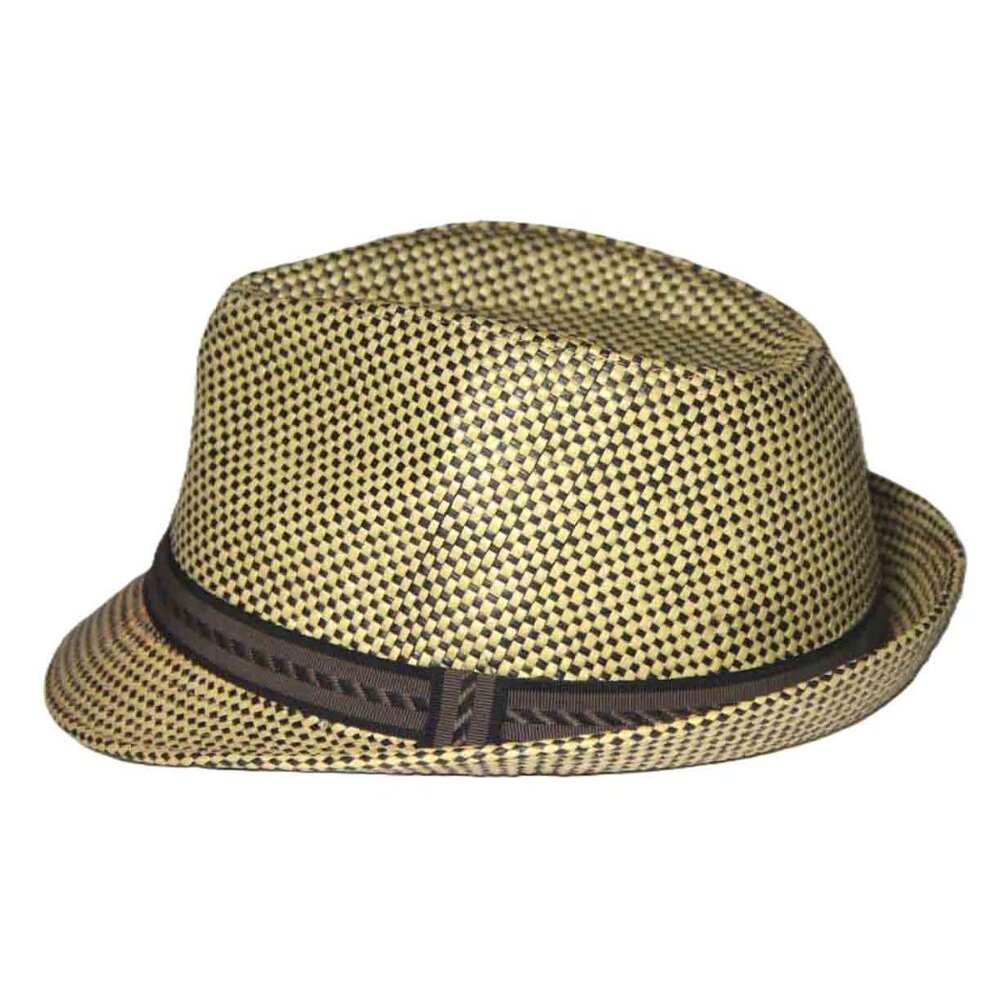 NEW Paper "Straw" Fedora Hat Tan Brown Men's Size 57 or USA Medium